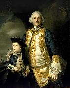 Sir Joshua Reynolds Portrait of Francis Holburne with his son, Sir Francis Holburne, 4th Baronet USA oil painting artist